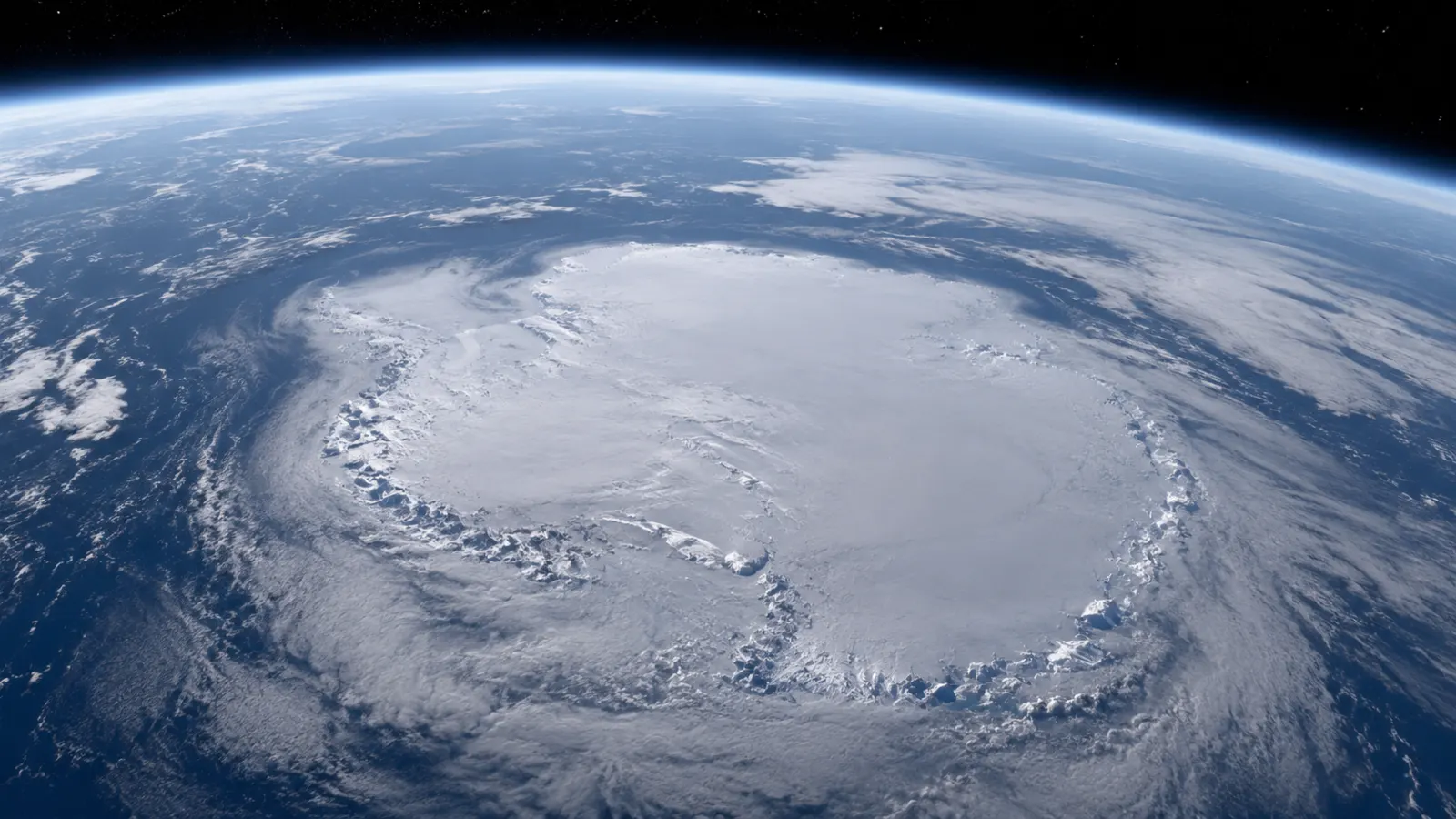 Scientists monitoring stratospheric ozone at an Antarctic research station.